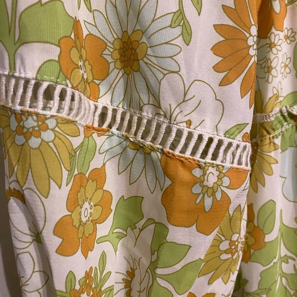 SundayUp Grandma core Floral Dress 70s Style SZ Small - Picture 5 of 8